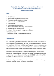 Konzept Rückkehr Regelbetrieb
