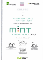 Zertifikat MINT freundliche Schule