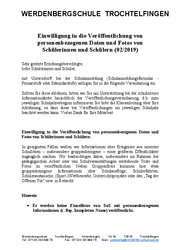 Einwilligungserklärung Veröffentlichungen